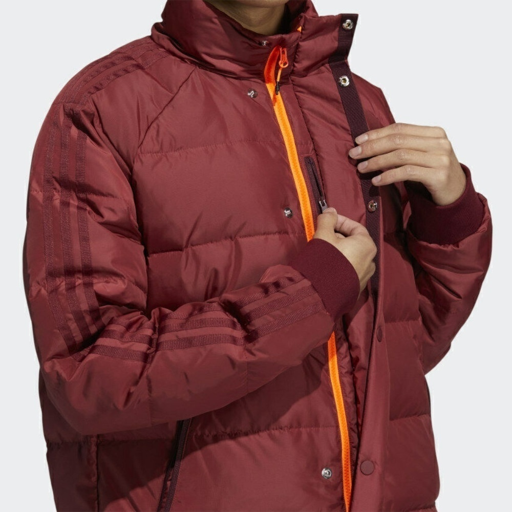 NEW adidas Originals Men's Jonah Hill Puffer Jacket Coat GL5374 Burgundy - Picture 7 of 12